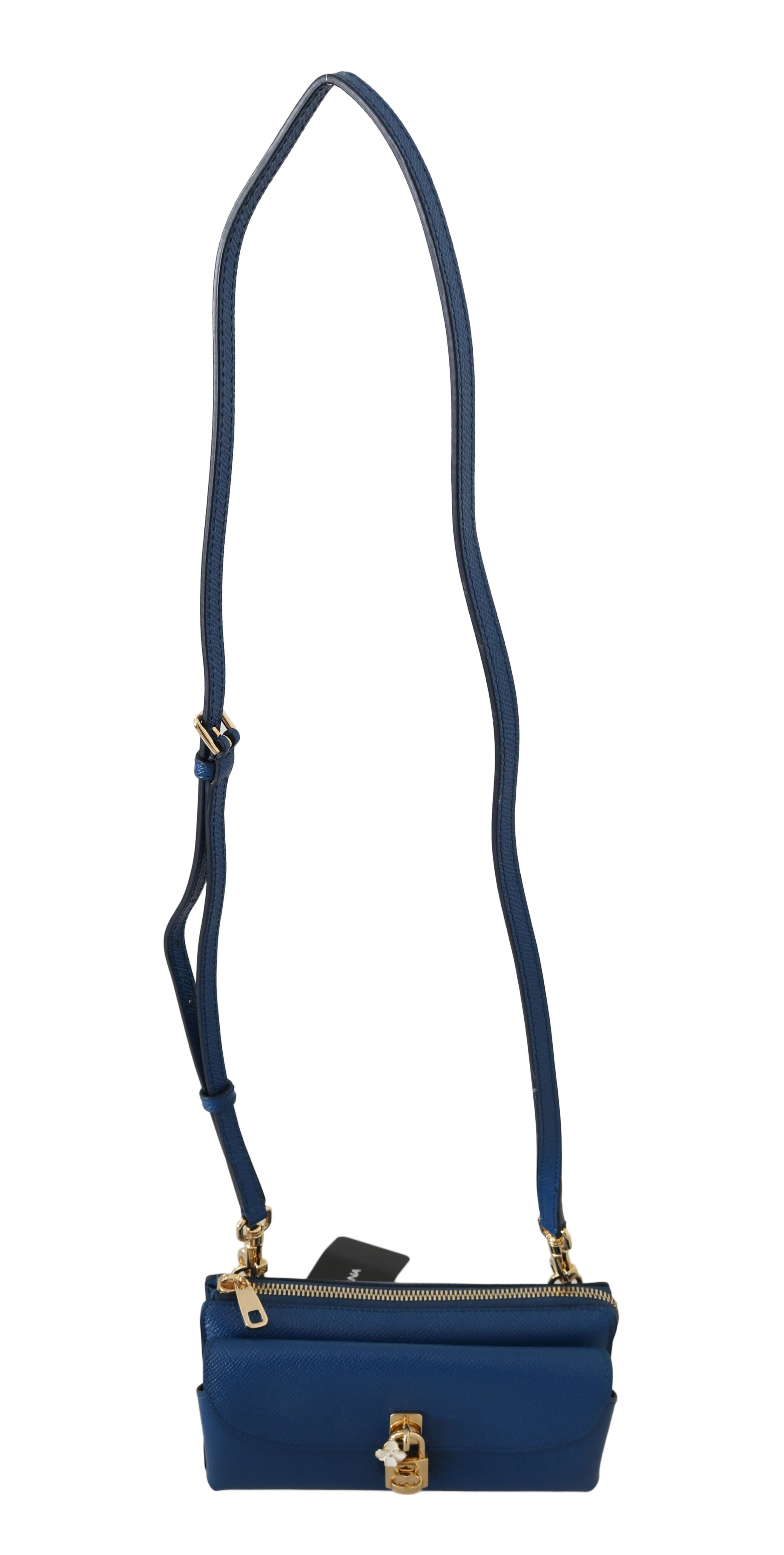 Blue Leather Cross Body Mini Shoulder Bag