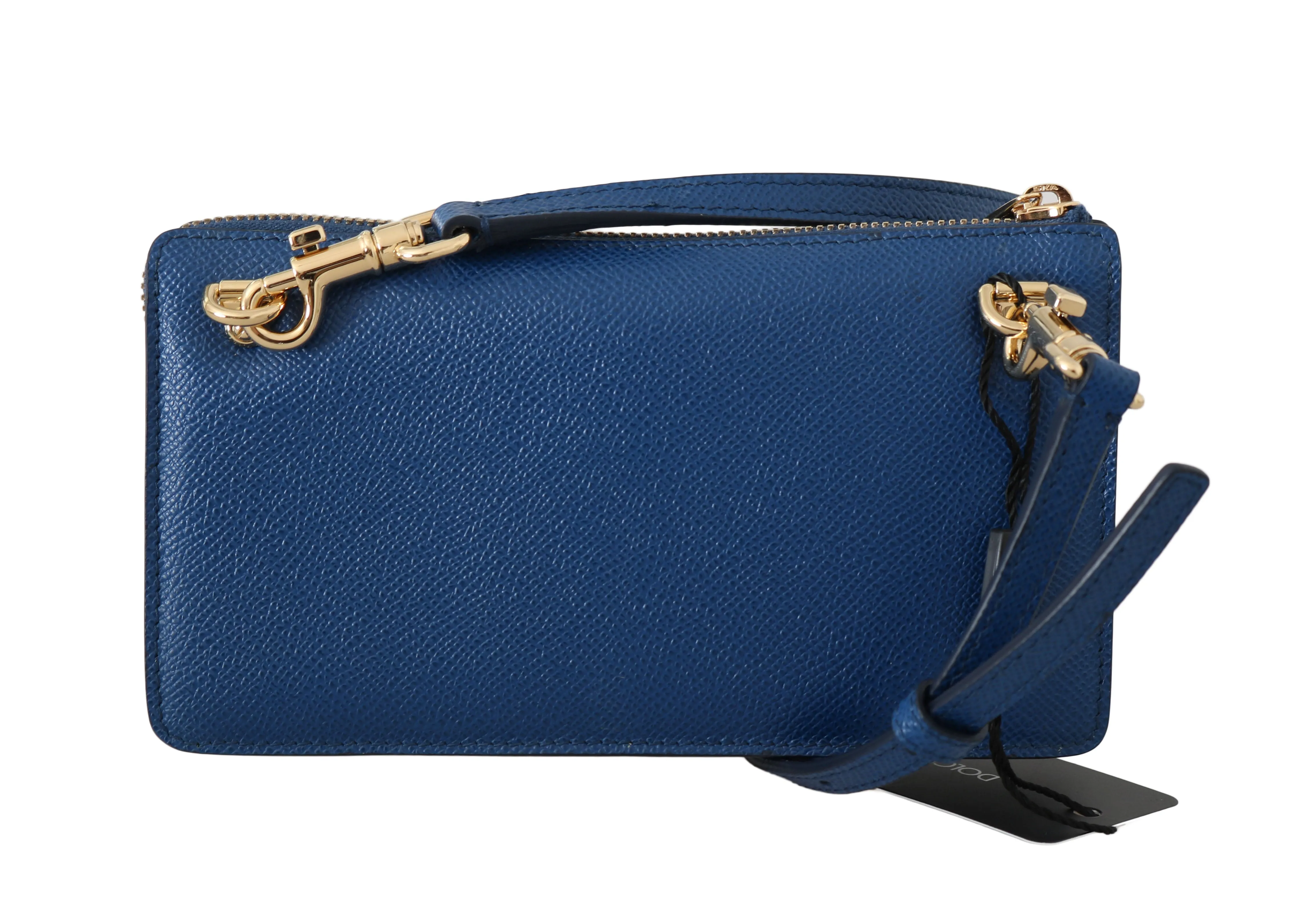 Blue Leather Cross Body Mini Shoulder Bag