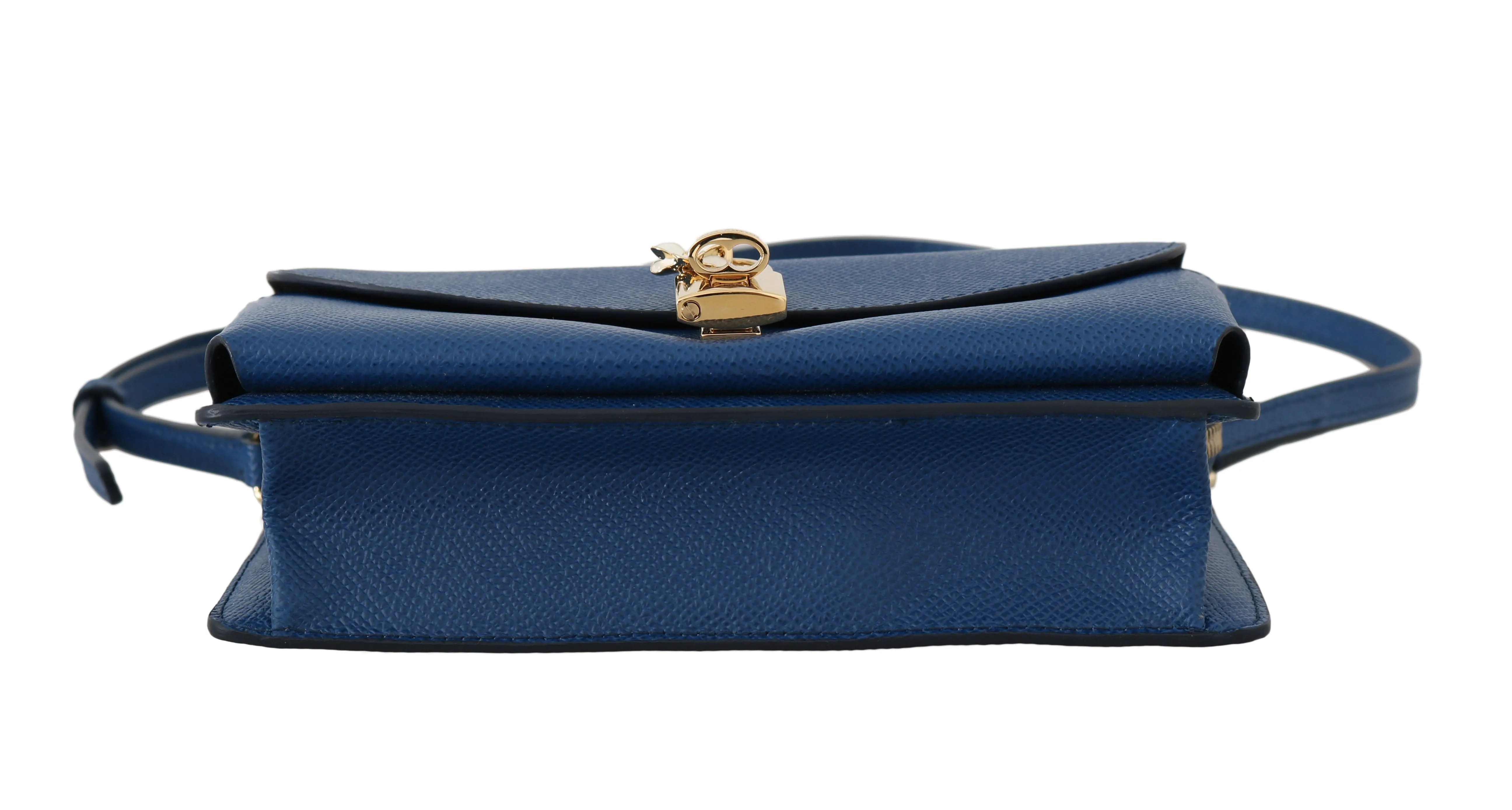 Blue Leather Cross Body Mini Shoulder Bag