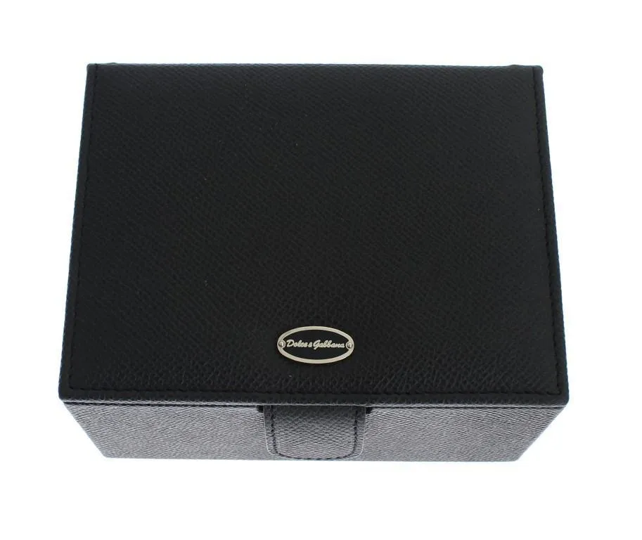 Blue Leather Unisex Two Watch Case Cover Box Storage