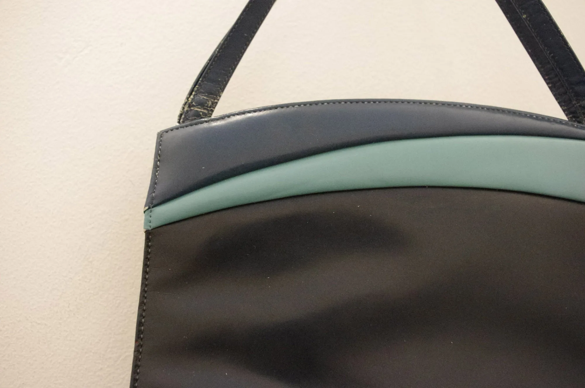 Blue Wave 60s Structured Vintage Bag