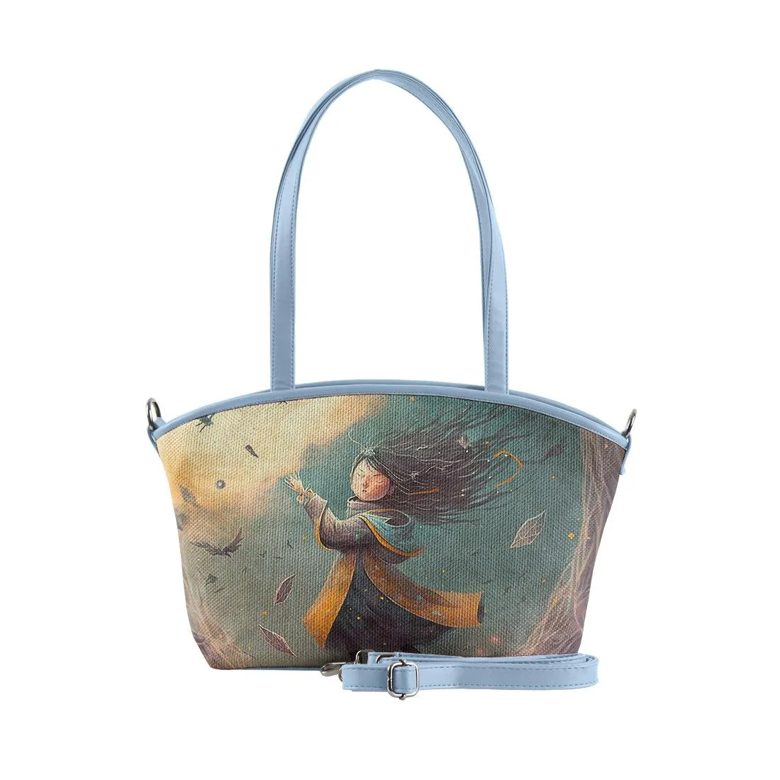 Blue Wide Tote Bag Close Eyes