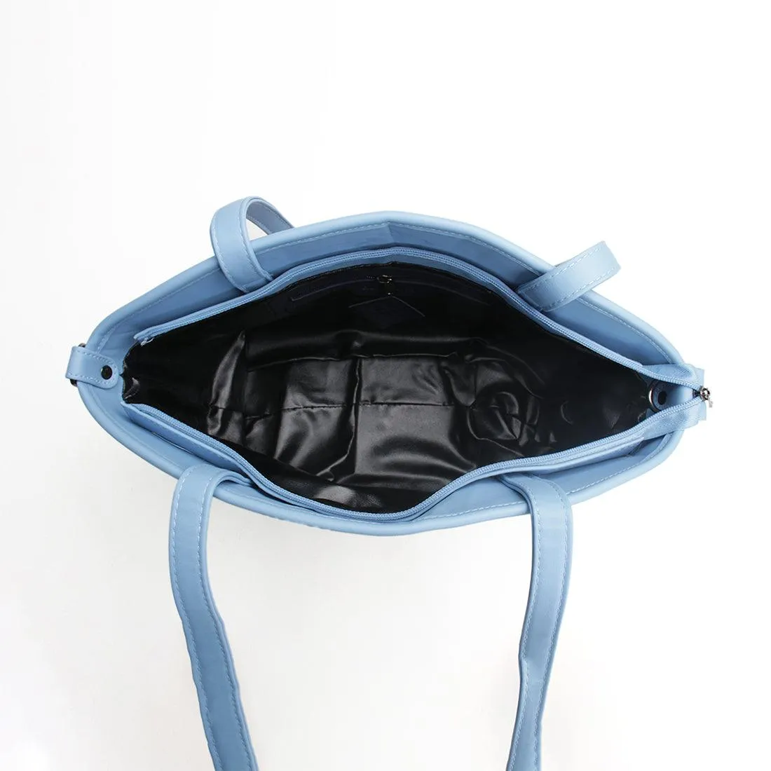 Blue Wide Tote Bag Close Eyes