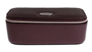 Bordeaux Leather Jewelry Sunglasses Case Box Organizer