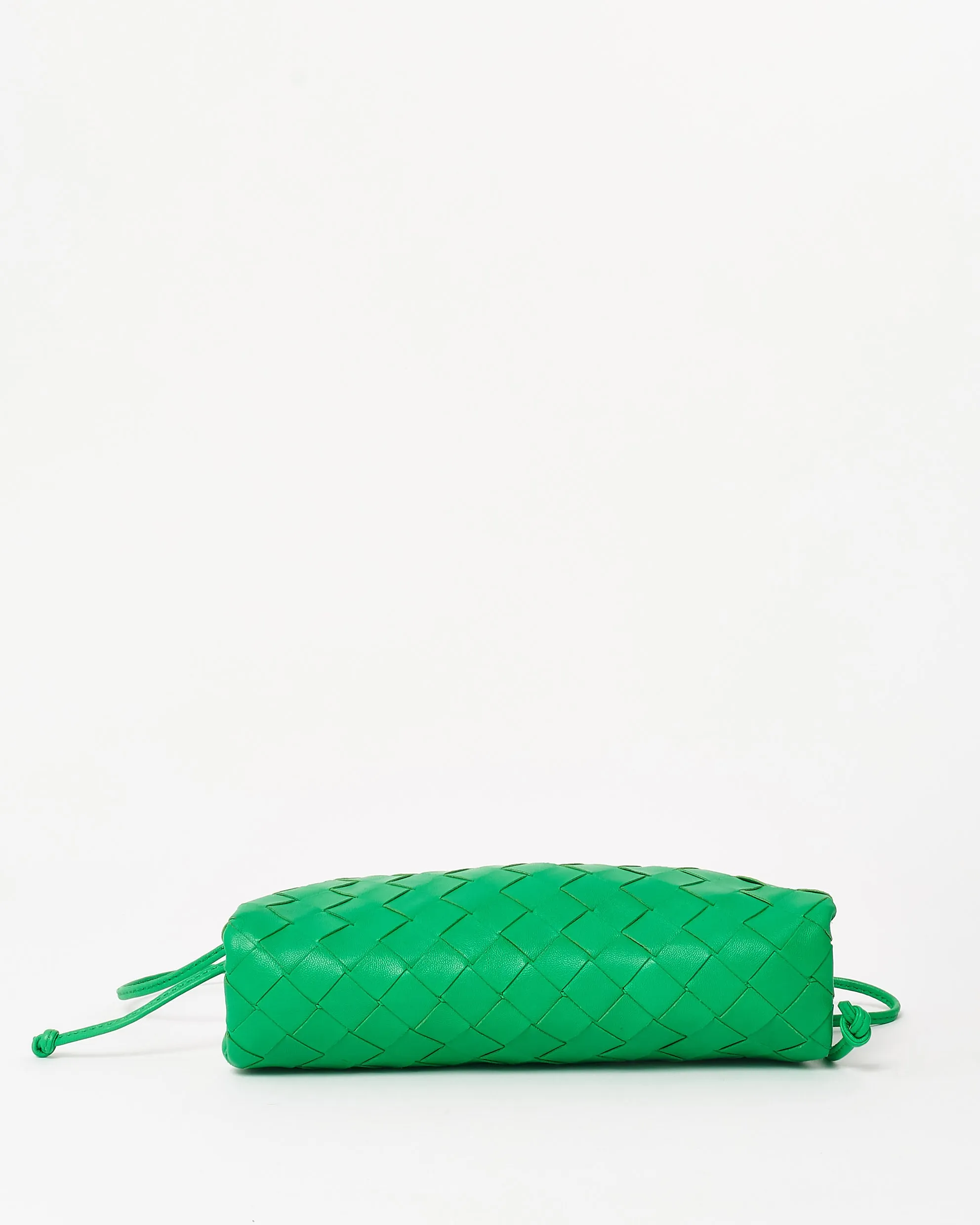 Bottega Veneta Parakeet Green Intrecciato Leather Mini Pouch