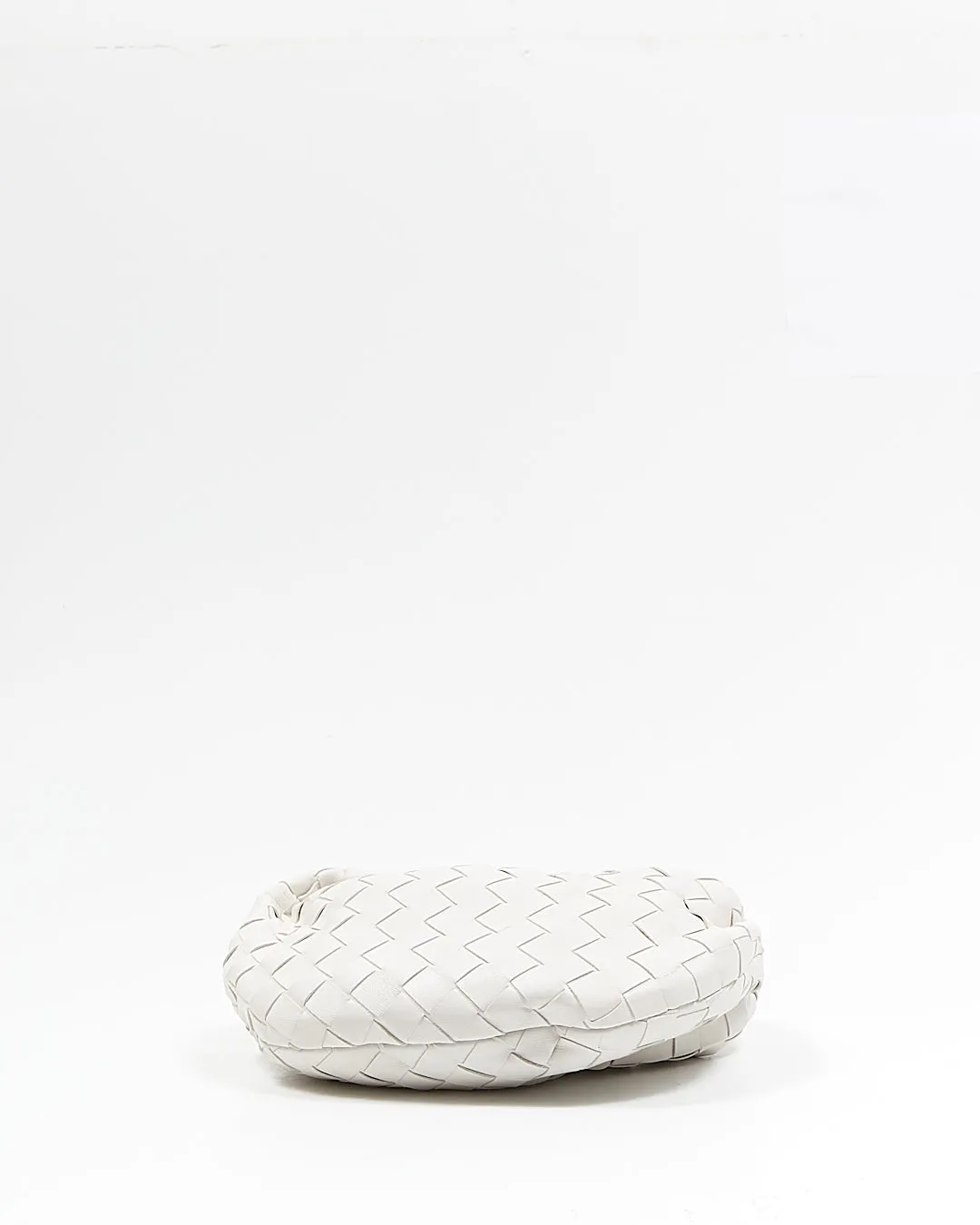 Bottega Veneta White Intrecciato Leather Mini Jodie Bag