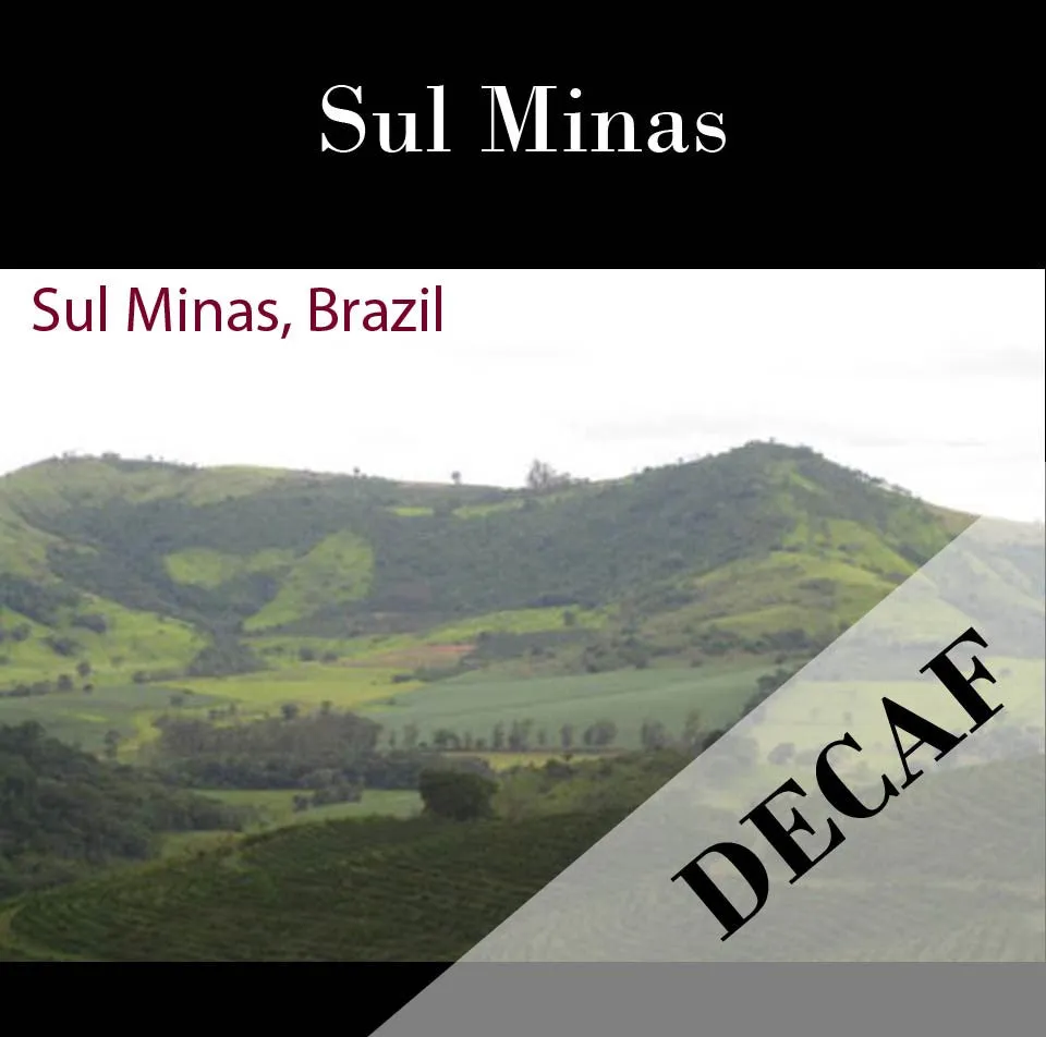 Brazil Sul Minas Natural-Process AAA DECAF. Available only in Salisbury (MA). NEW ARRIVAL!