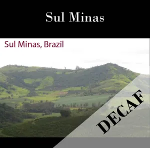 Brazil Sul Minas Natural-Process AAA DECAF. Available only in Salisbury (MA). NEW ARRIVAL!