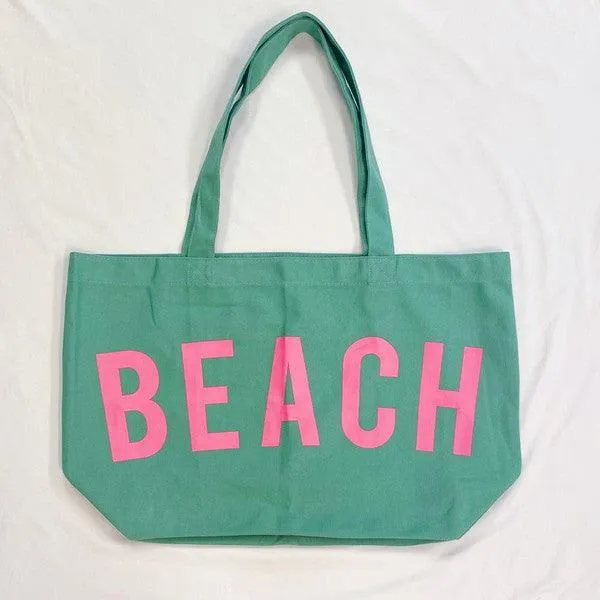 Bright Beach Canvas Tote Bags