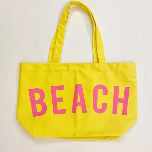 Bright Beach Canvas Tote Bags