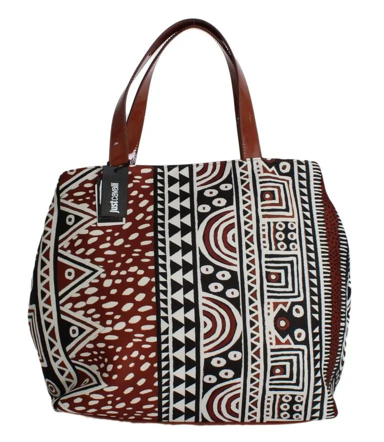 Brown Black Strass Hand Shopping Tote Bag