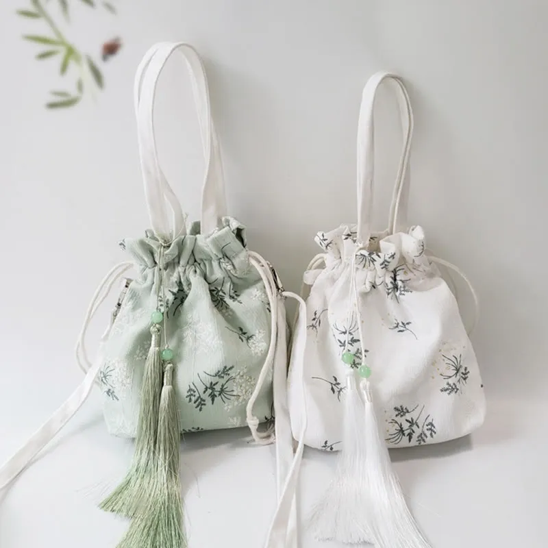 Buddha Stones White Flowers Green Leaves Canvas Tote Crossbody Bag Shoulder Bag Handbag