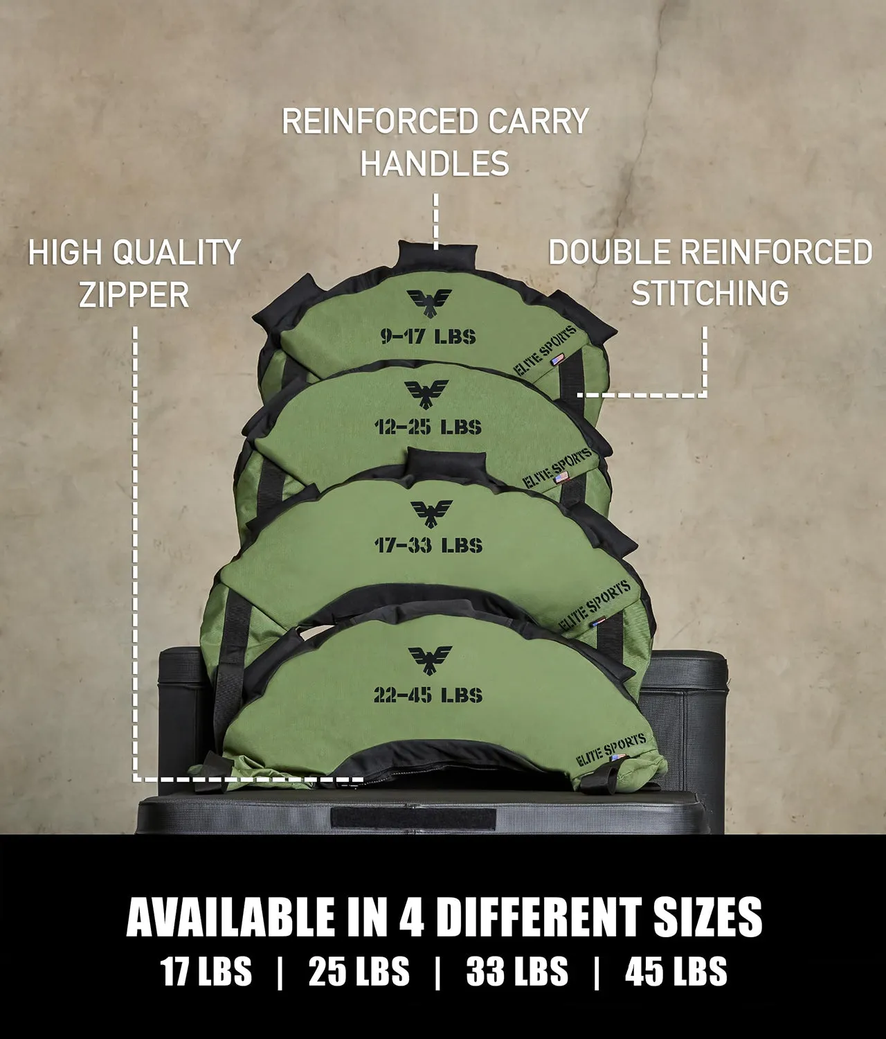 Bulgarian Green Sand Bag 9-17 lbs