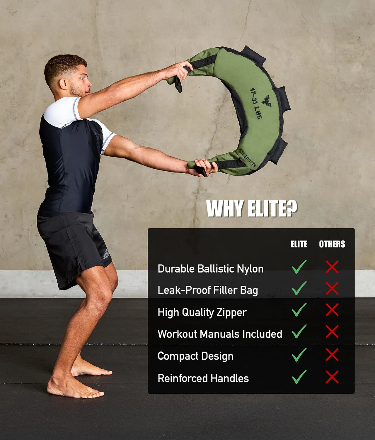 Bulgarian Green Sand Bag 9-17 lbs