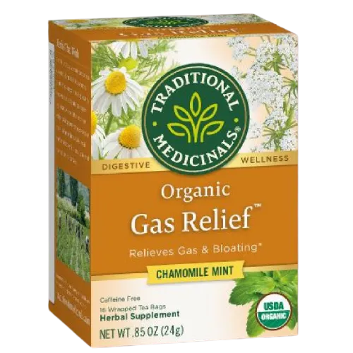 [Bundle Of 4] Traditional Medicinals Organic Gas Relief, 16 bags Exp: 05/25