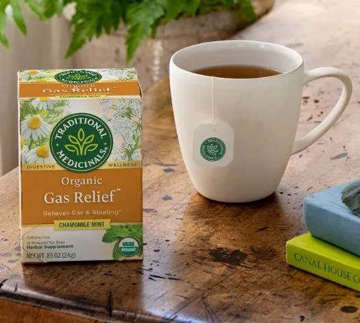 [Bundle Of 4] Traditional Medicinals Organic Gas Relief, 16 bags Exp: 05/25