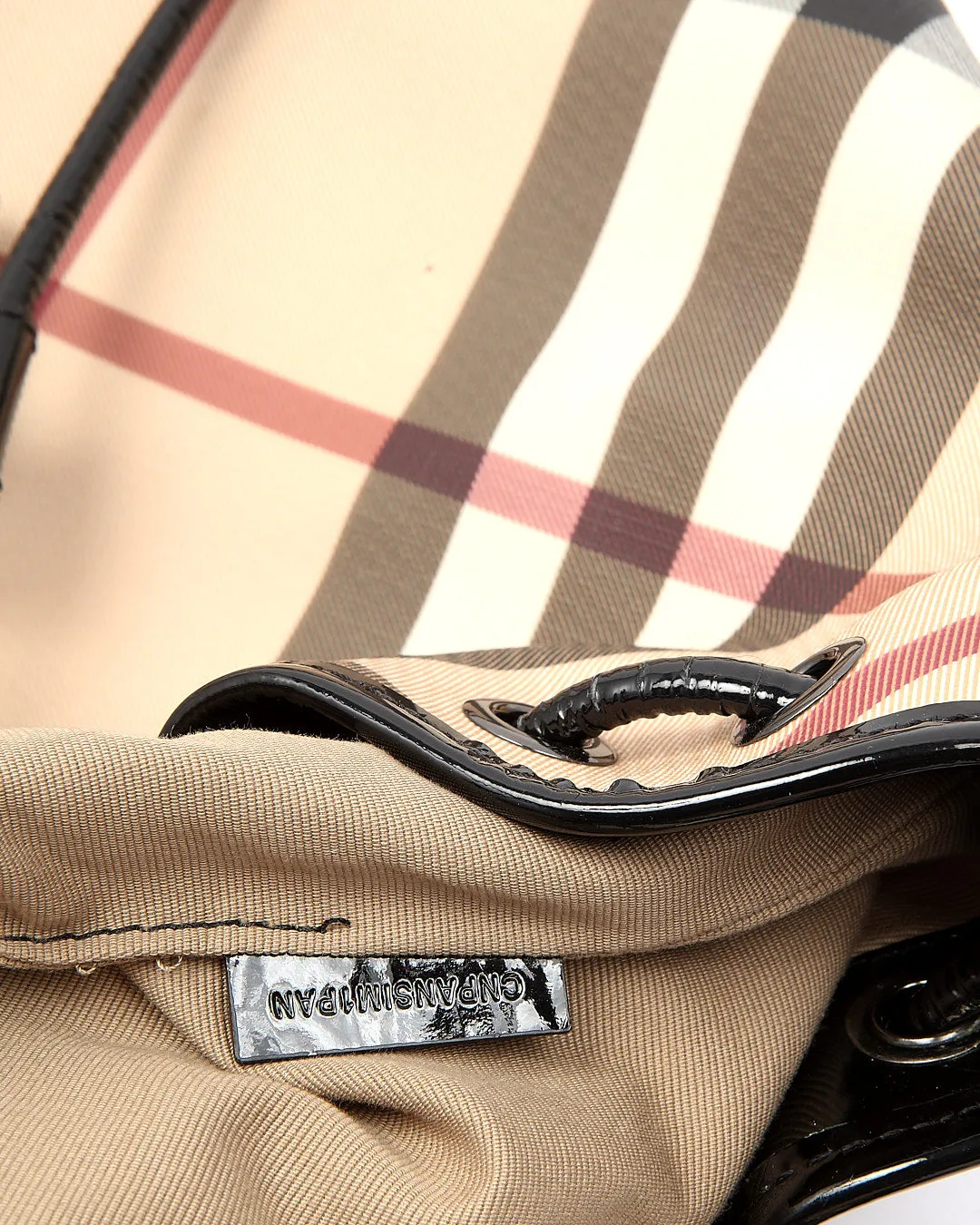 Burberry Beige Nova Check Coated Canvas Backpack