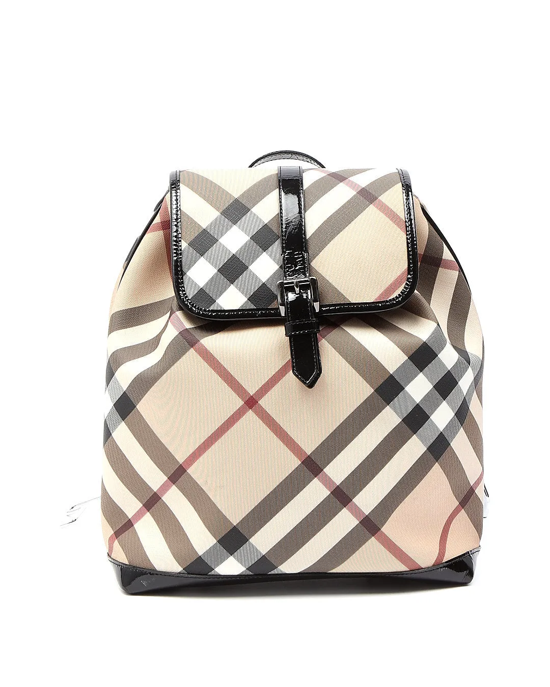 Burberry Beige Nova Check Coated Canvas Backpack