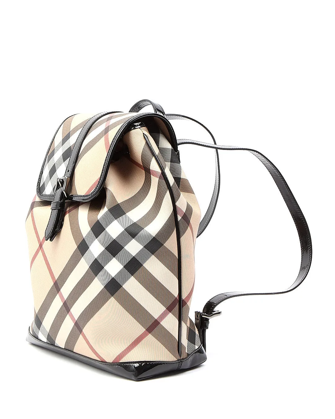 Burberry Beige Nova Check Coated Canvas Backpack
