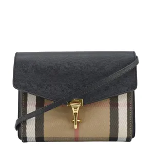 BURBERRY Macken Small Canvas Crossbody Bag Black
