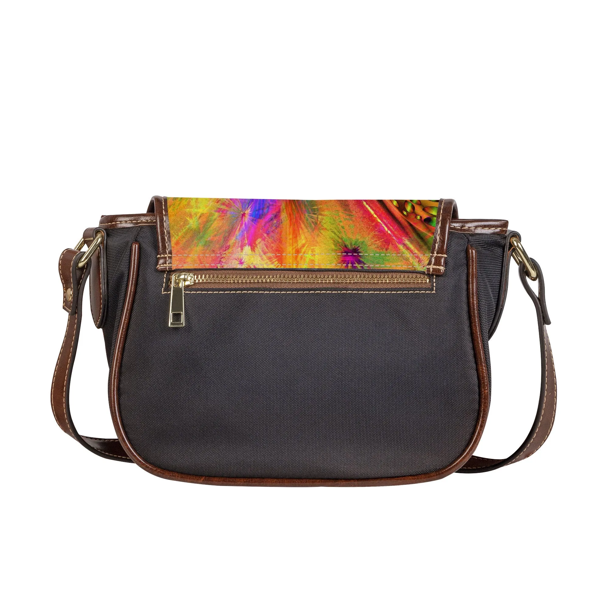 Butterfly  African Print Saddle Bag