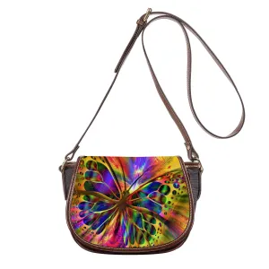 Butterfly  African Print Saddle Bag
