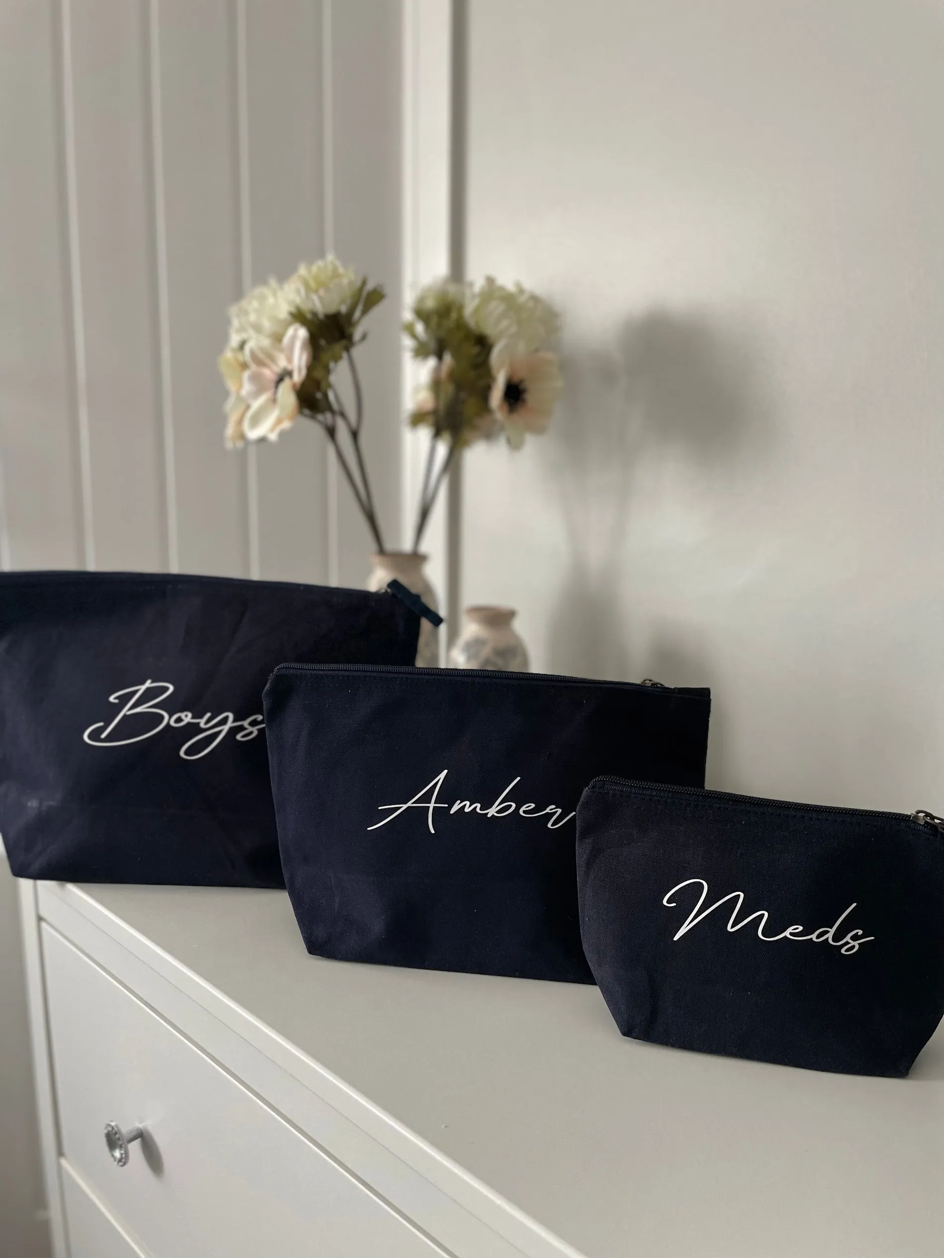 Canvas accessory bags