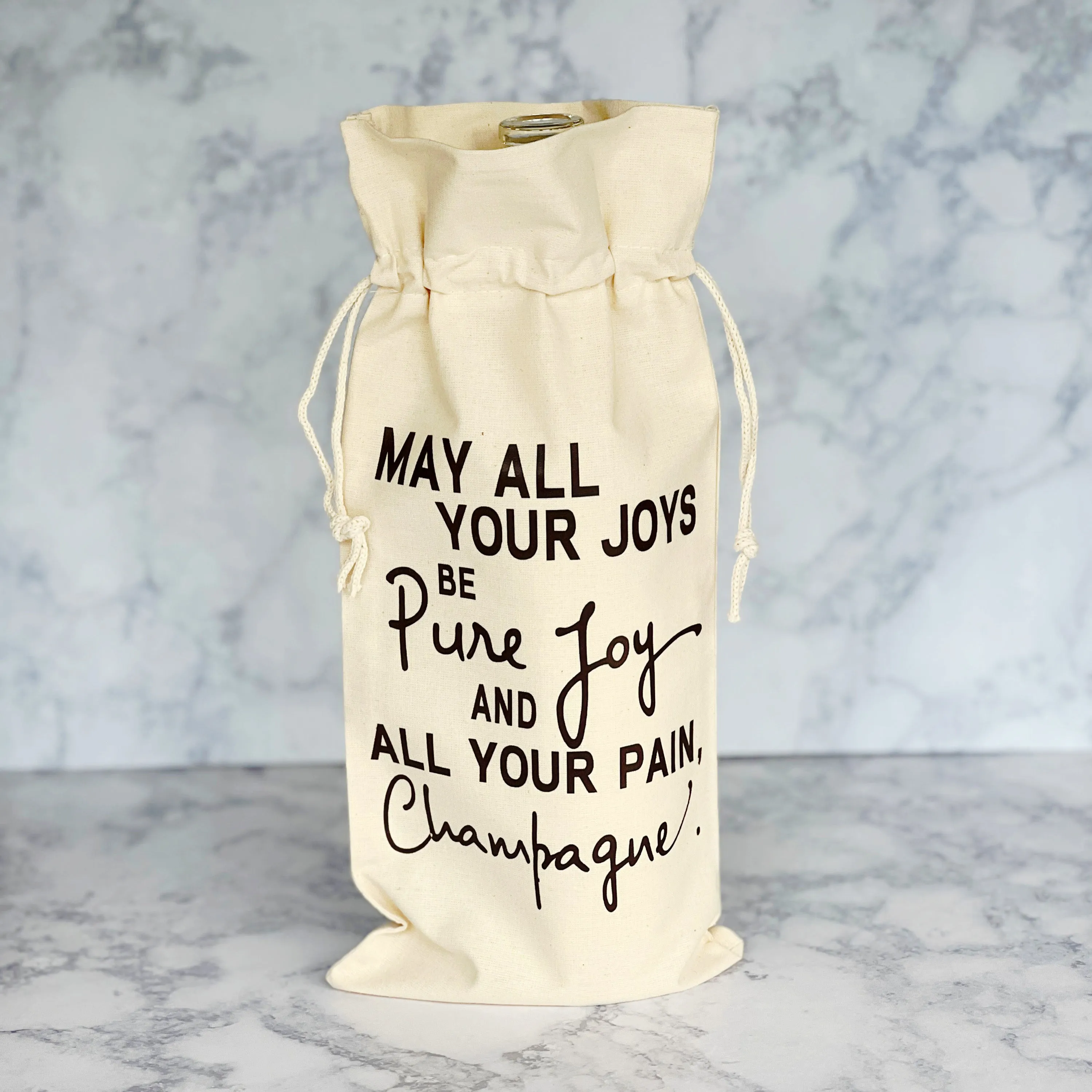 Canvas Bottle Wine Bags - Three Toasts