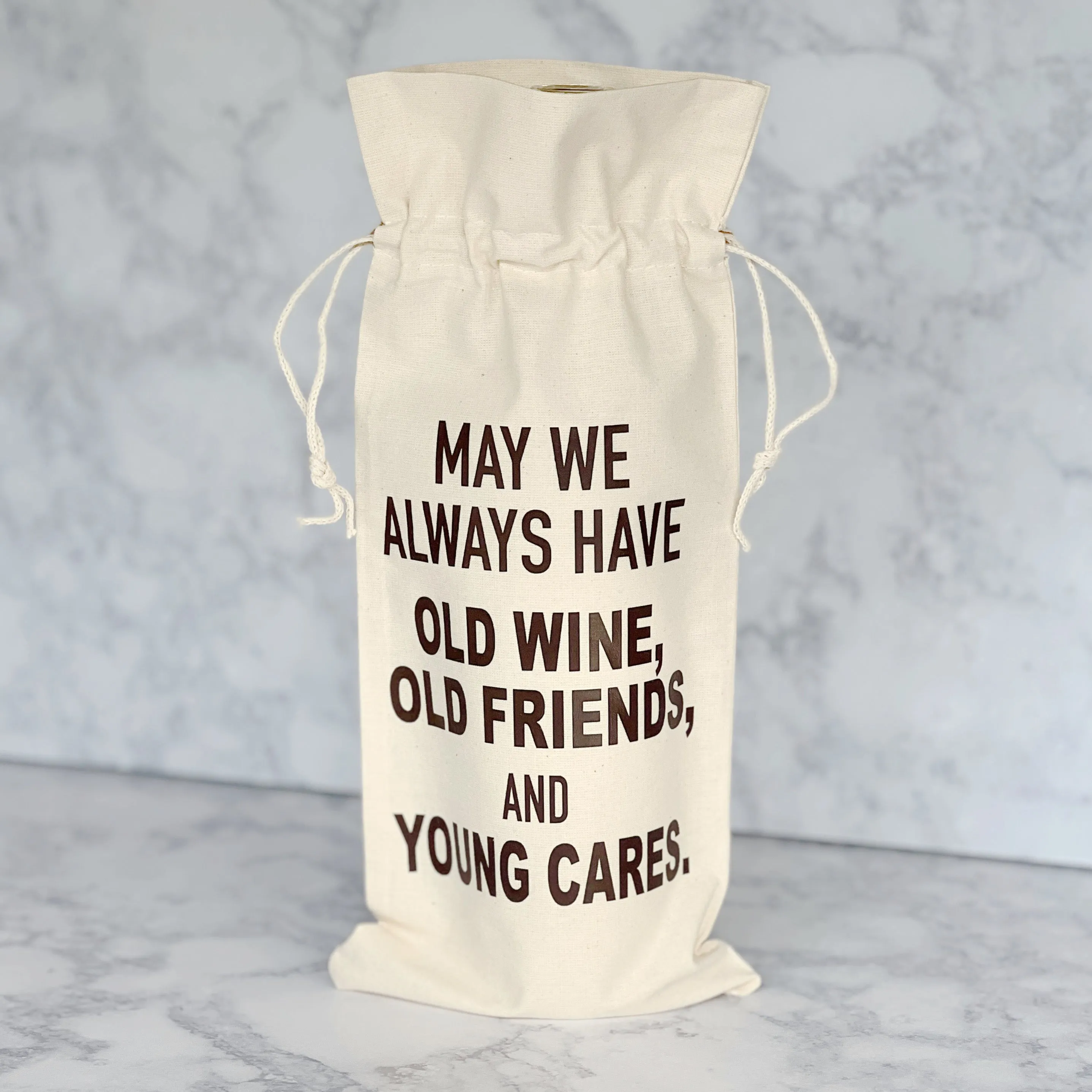 Canvas Bottle Wine Bags - Three Toasts