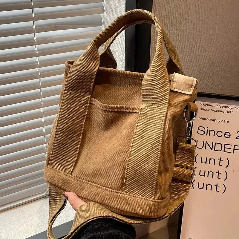 Canvas Bucket Shaped Bag