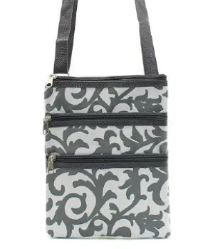 Canvas Damask Messenger Bag
