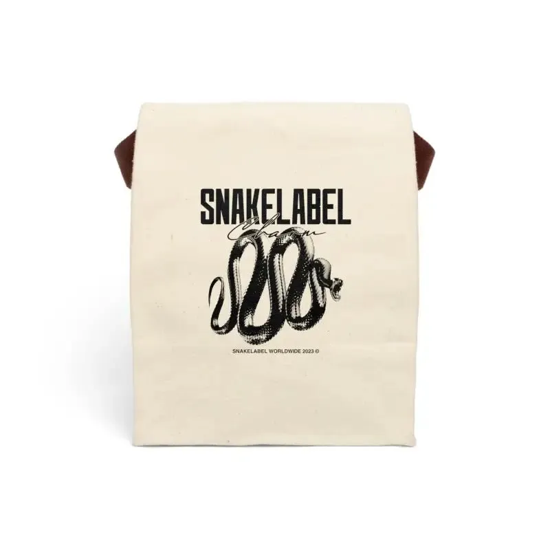 Canvas Lunch Bag with Strap | Durable 100% Cotton - 8" x 12.5" x 5.5" - Convenient Handle & Roll Closure