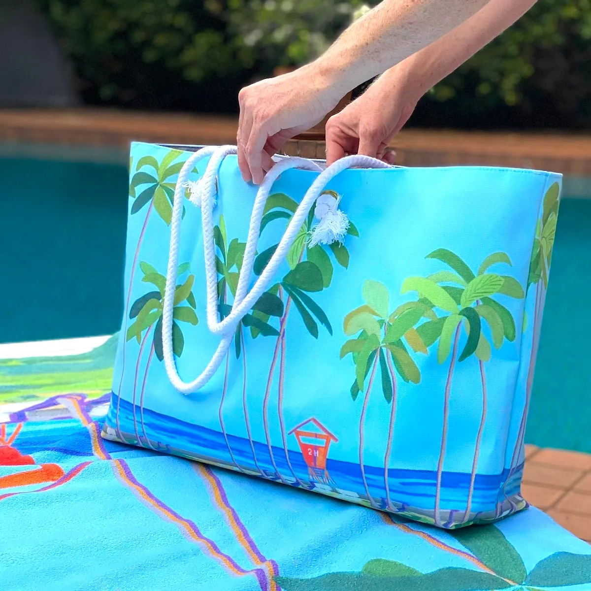 Canvas Tote Bag:  Kaimana Beach/Waikiki