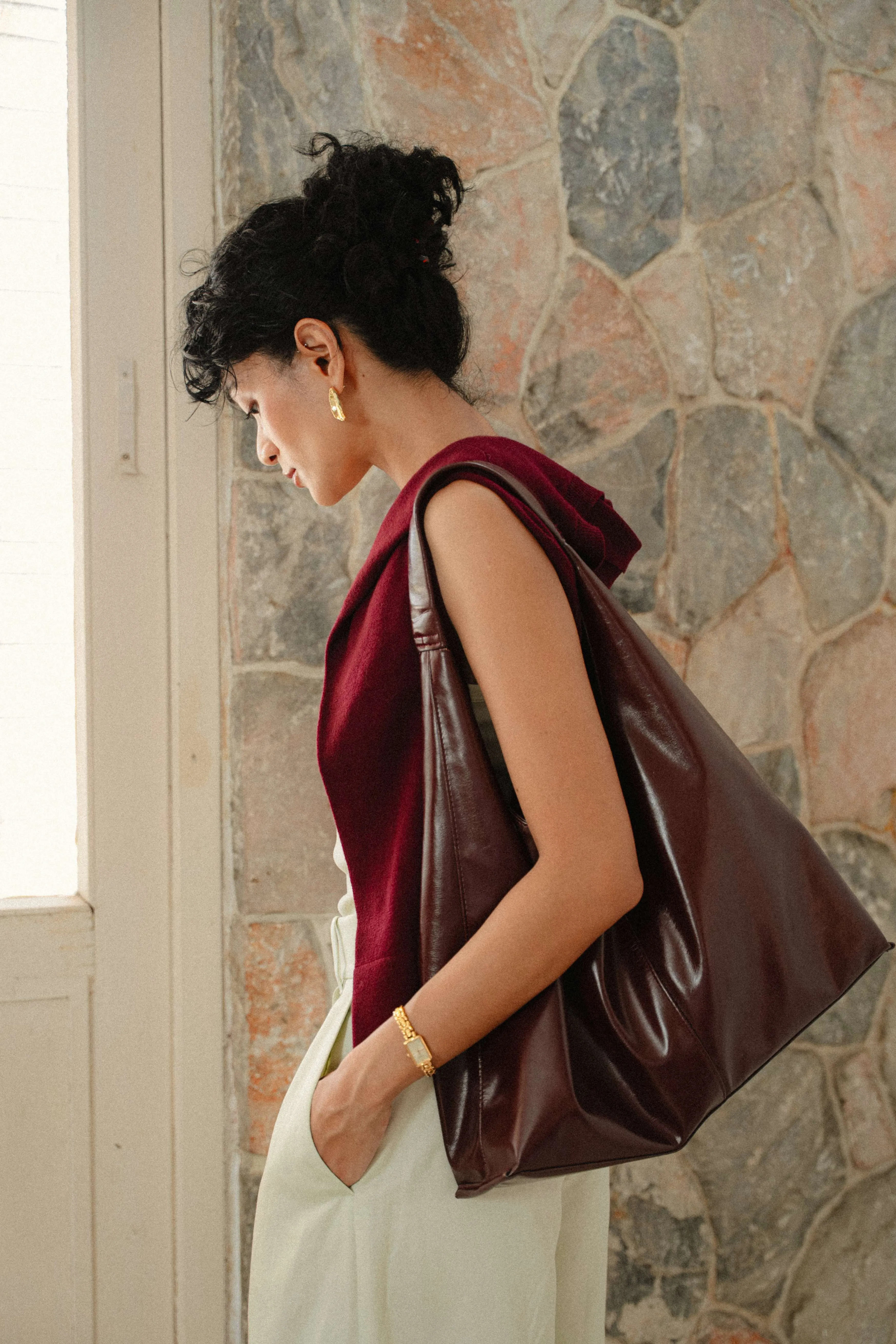 Carrie Bag in Vintage Burgundy