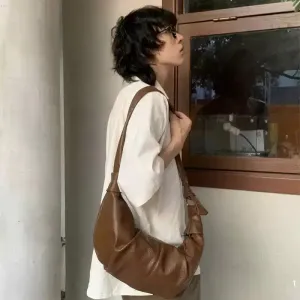 Casual Leather Shoulder Bag