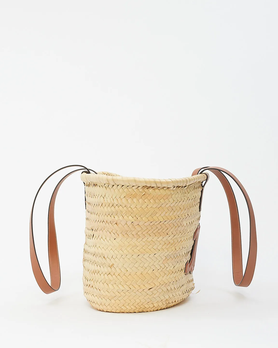Celine Beige Raffia Classic Panier In Palm Leaves Meidum Tote