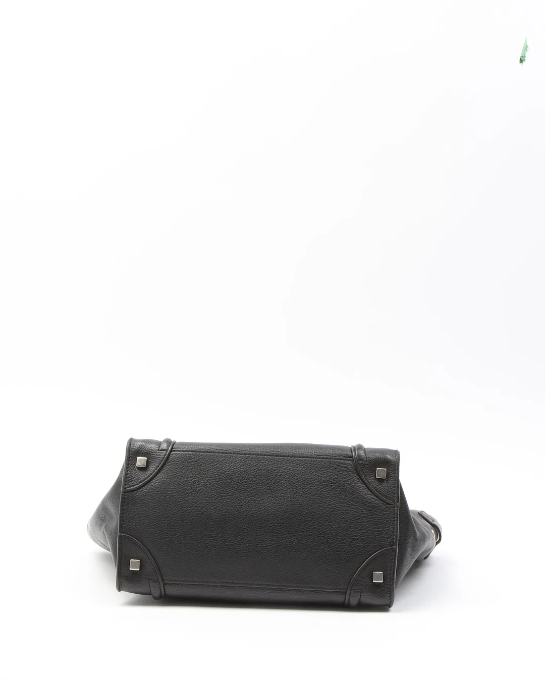 Celine Black Leather Micro Luggage Tote Bag