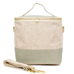 Cement Color Block Lunch Poche