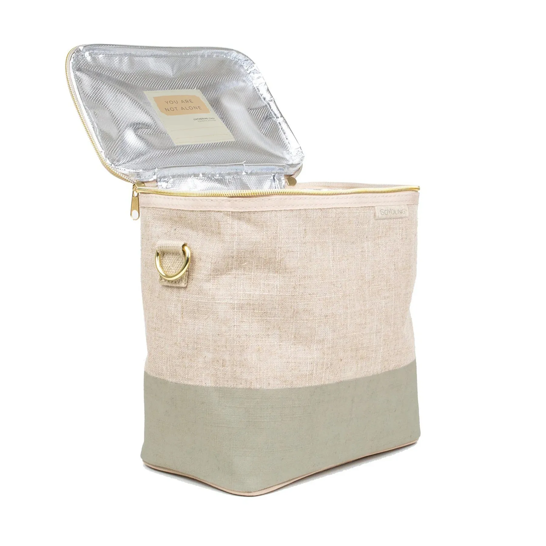 Cement Color Block Lunch Poche