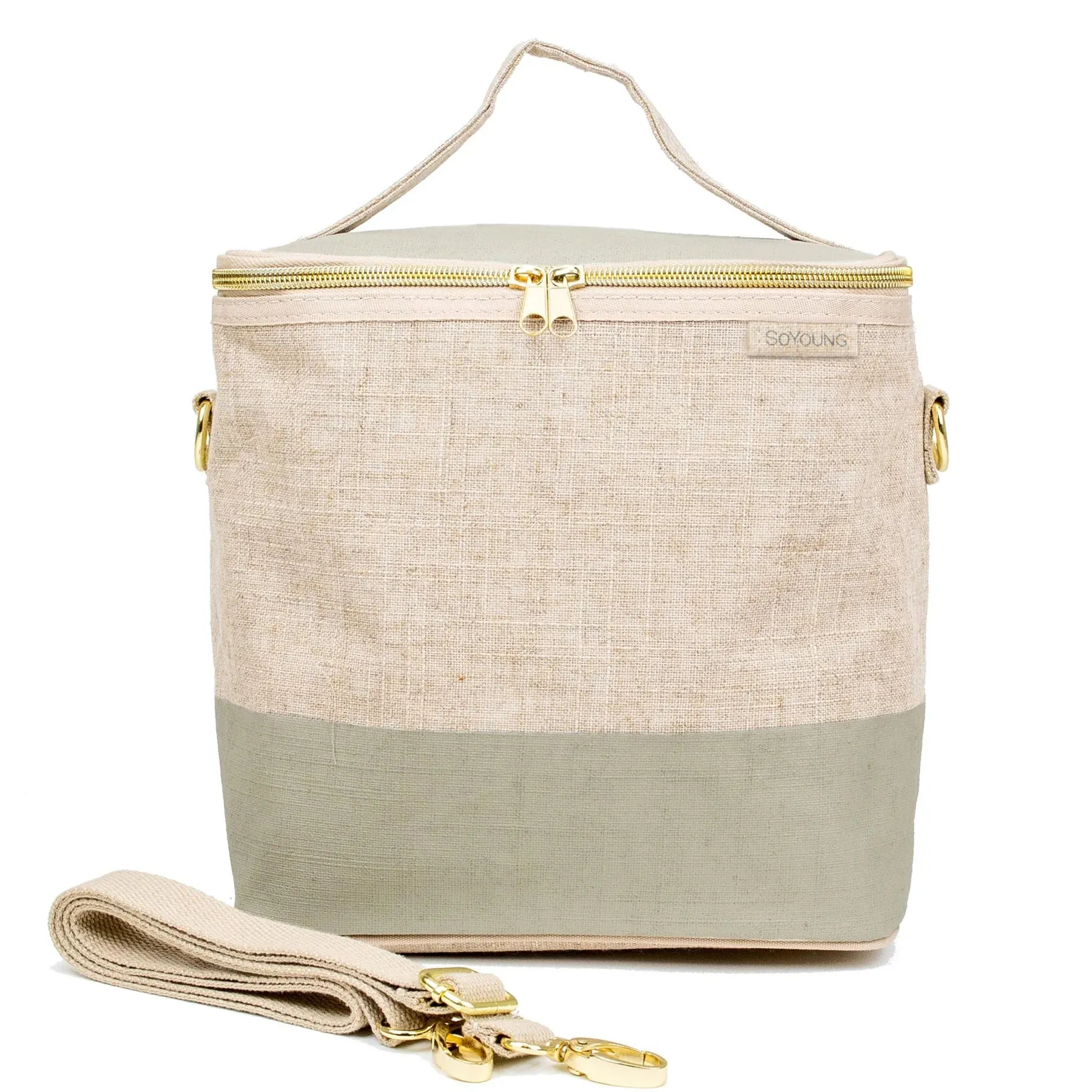 Cement Color Block Lunch Poche