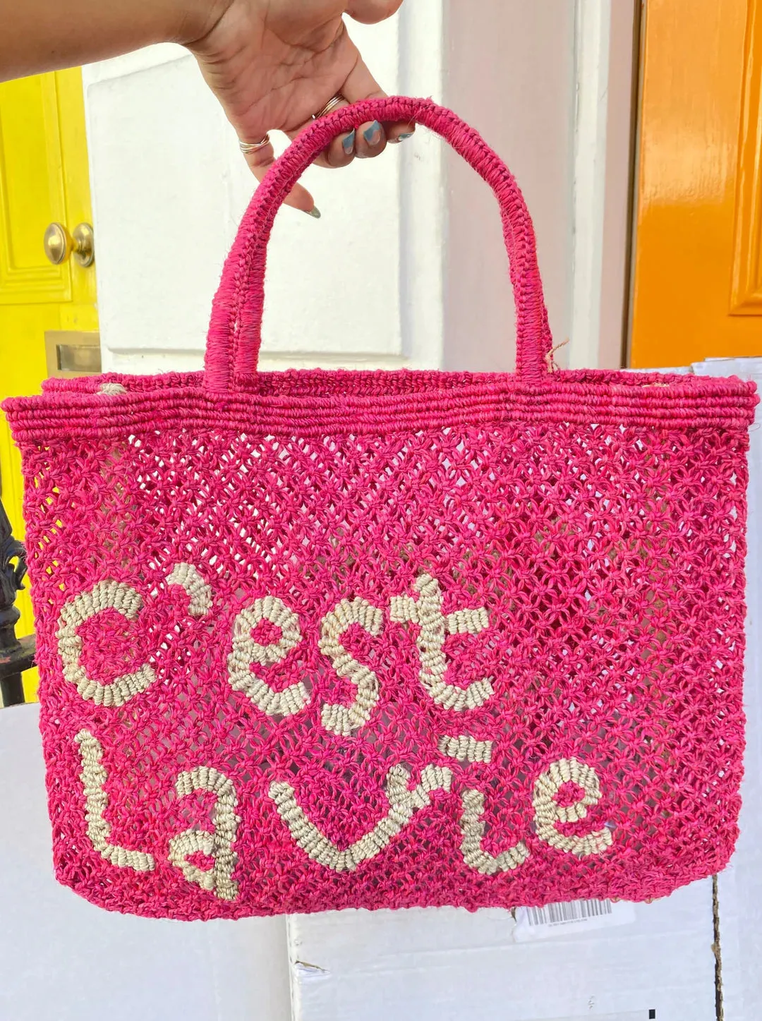 C'est La Vie Jute Tote Bag