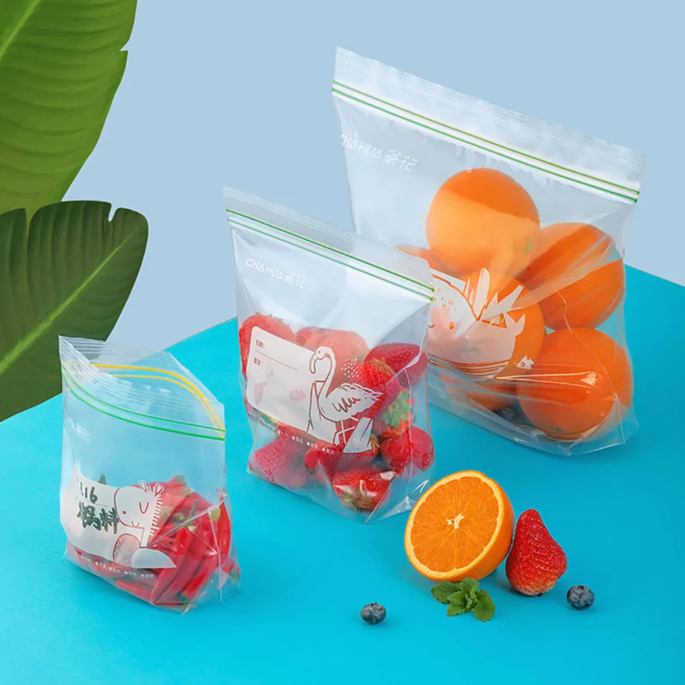 Chahua Double Zipper Food Storage Bags - Large, 25 Pieces