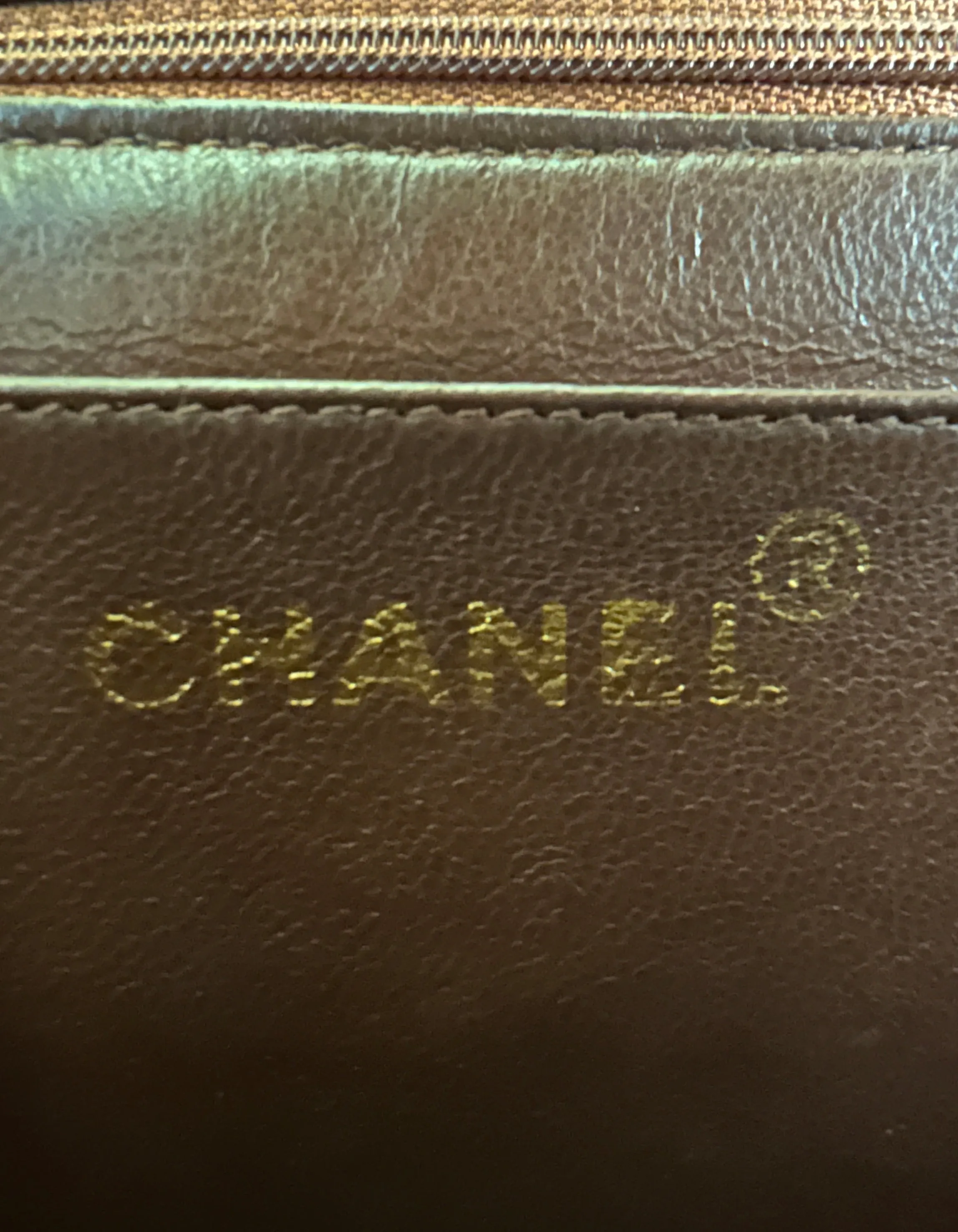 Chanel 1990s Brown Lambskin Leather CC Maxi Flap Messenger Bag