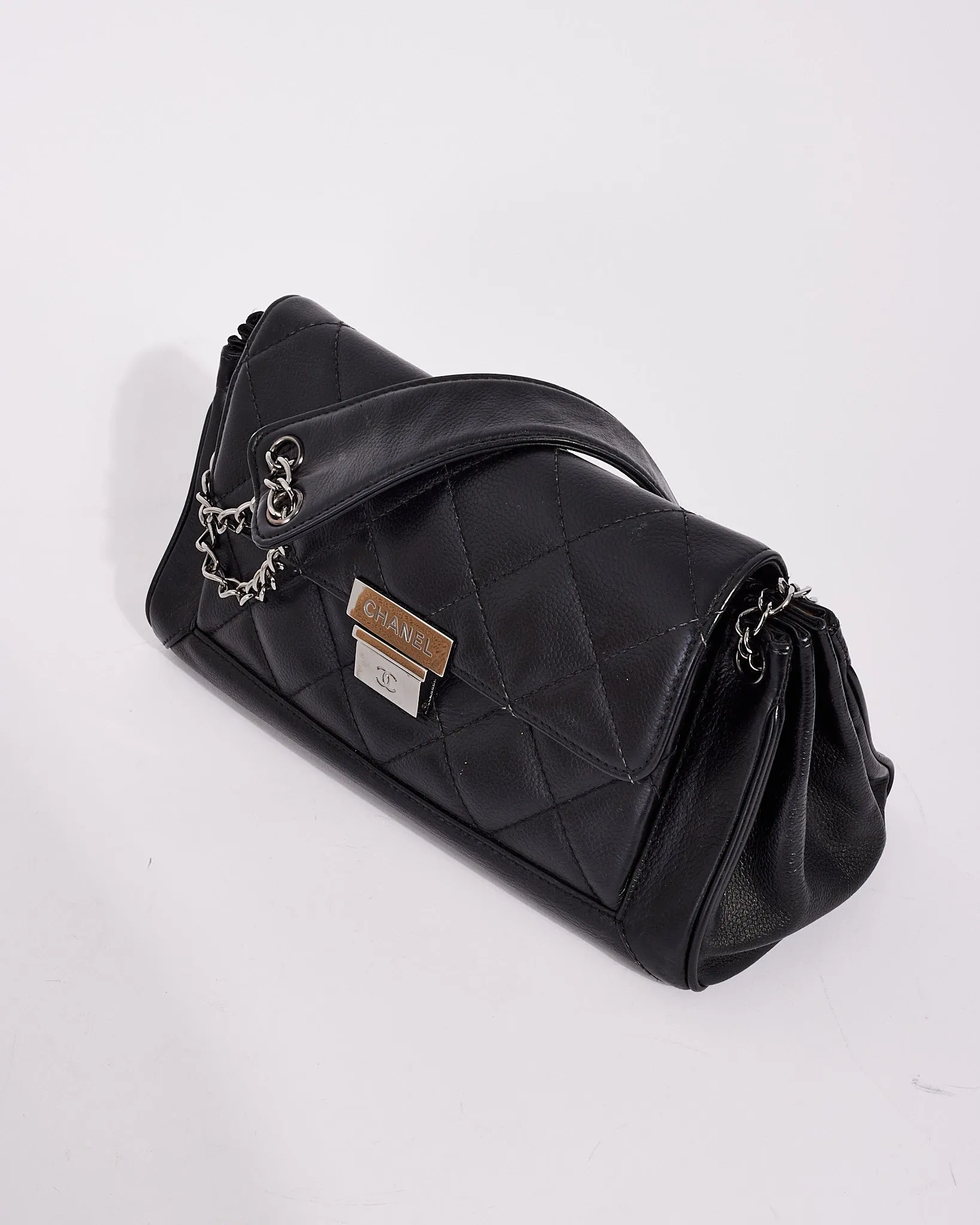 Chanel Black Caviar Leather 2003 Small Shoulder bag