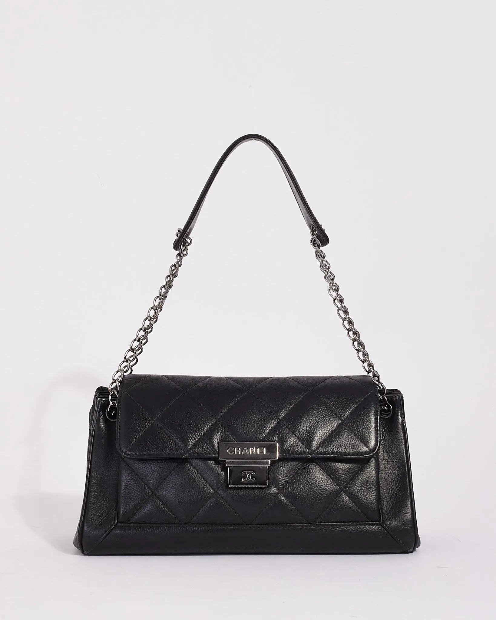 Chanel Black Caviar Leather 2003 Small Shoulder bag