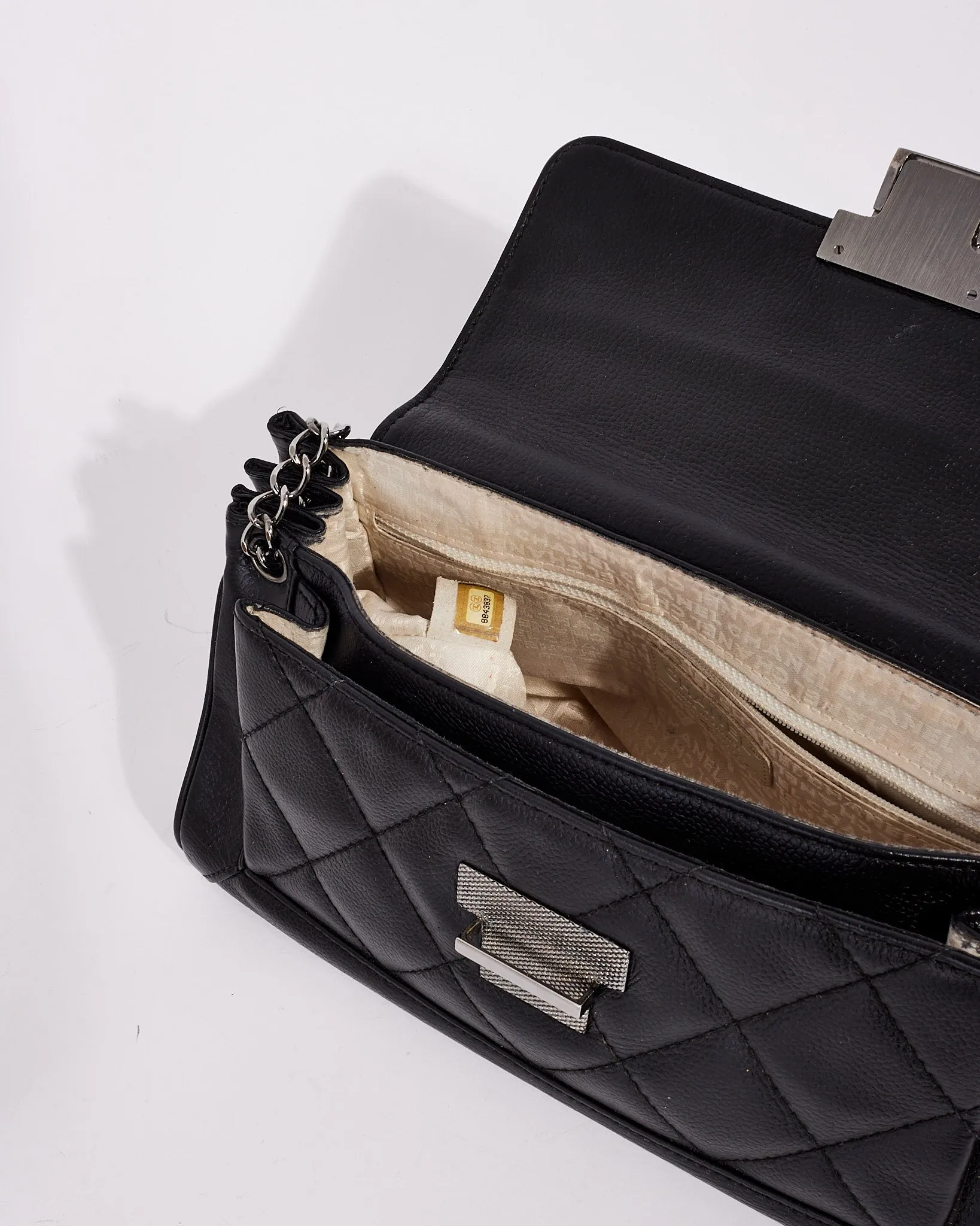 Chanel Black Caviar Leather 2003 Small Shoulder bag