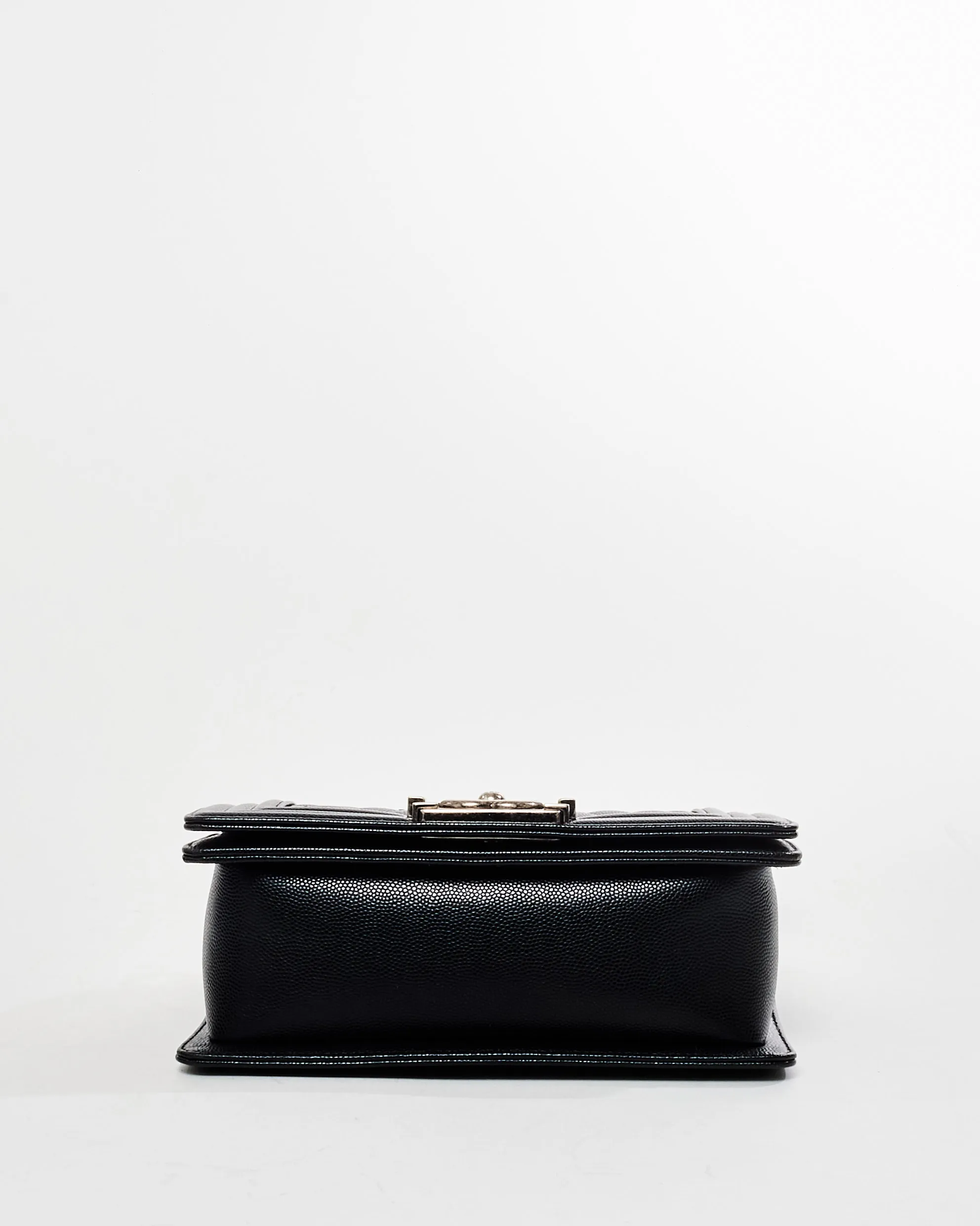 Chanel Black Caviar Leather Small Boy Crossbody Bag SHW