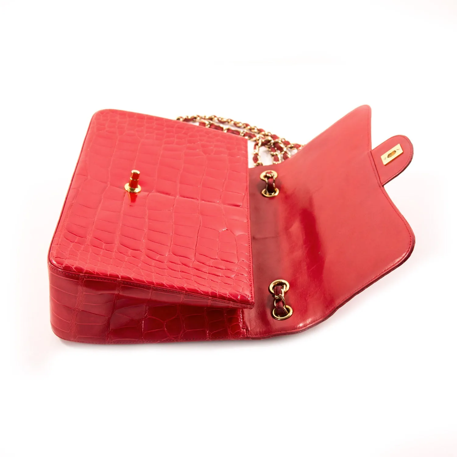 Chanel Classic Crocodile Jumbo Single Flap Bag