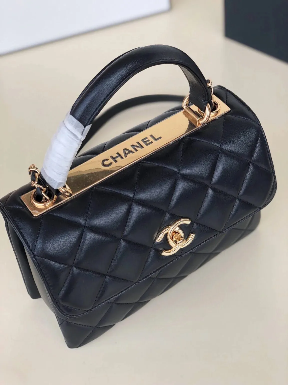 Chanel Flap Bag With Top Handle Black