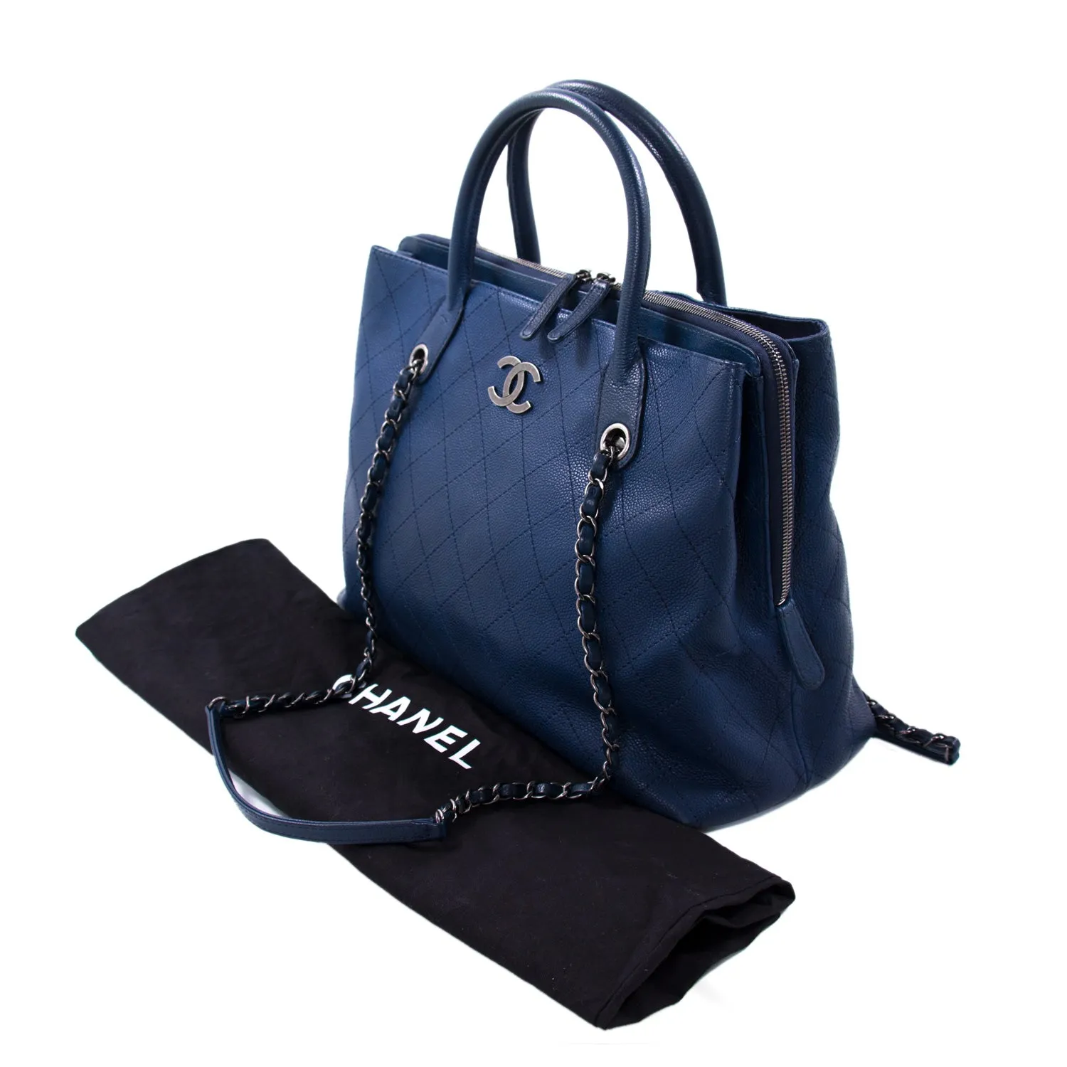 Chanel Grained Vegetal Calfskin Shopping Tote
